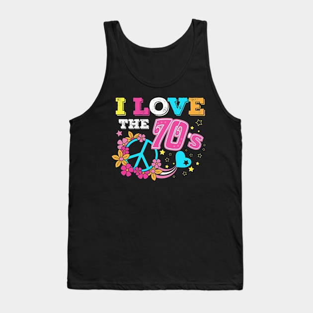 I love the 70s/1970s/1970/Retro/Peace/Flowers/Love Tank Top by Krautshirts